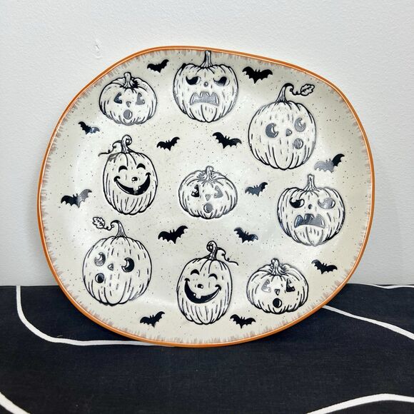 Eli + Ana Handmade Ceramics Halloween Dessert Plate & Coffee Mug Pumpkins - Picture 2 of 15